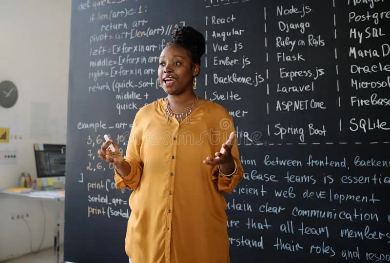 Enseignant en classe